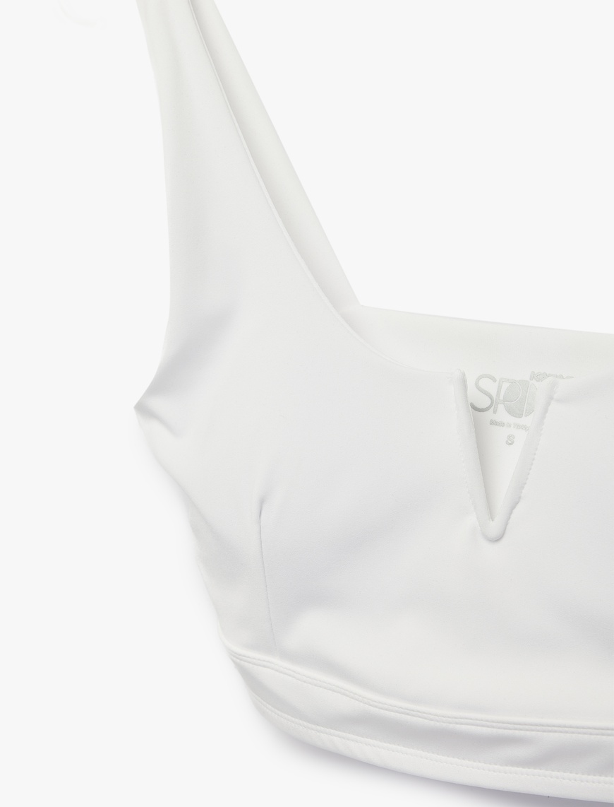 V Yaka Kolsuz Slim Fit Sporcu Sütyeni — фото 4