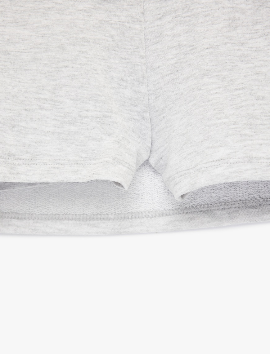 Slim Fit Normal Bel Bağcıklı Nakışlı Mini Spor Şort Etek — фото 6