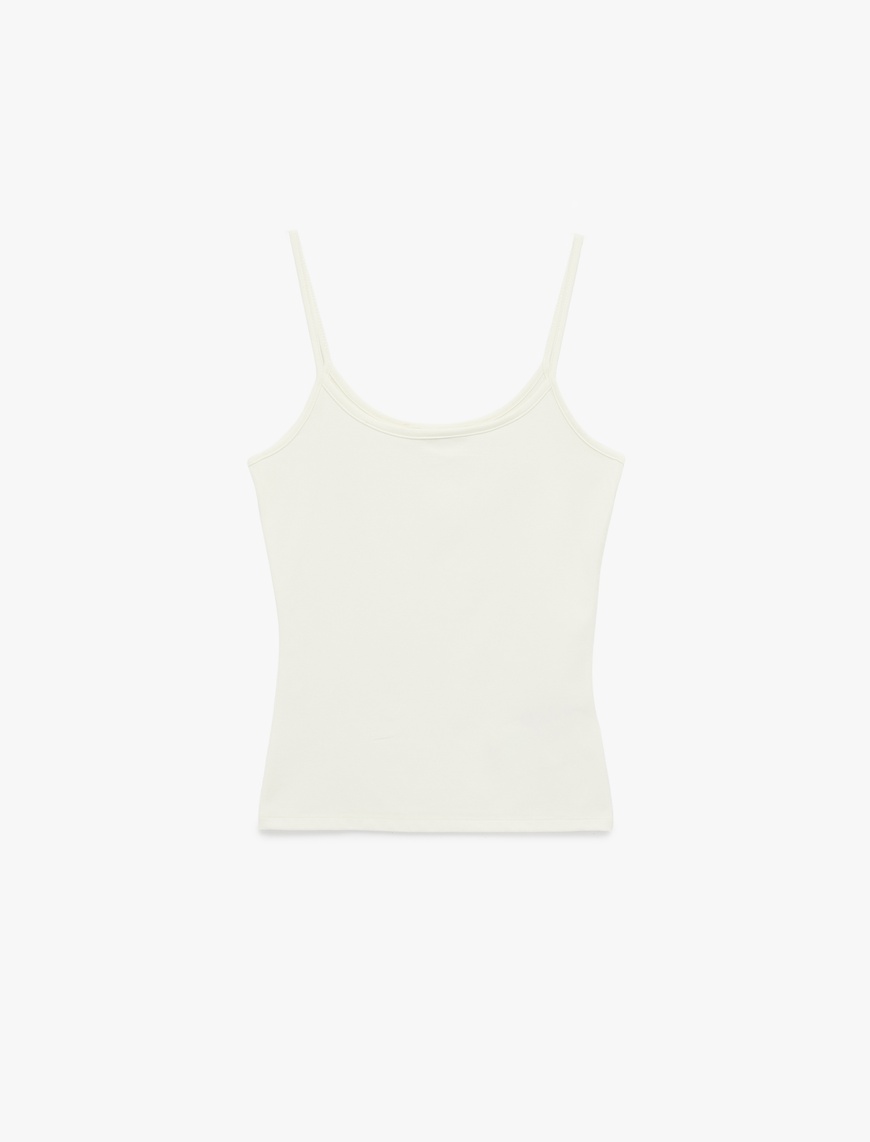 U Yaka Kolsuz Slim Fit Basic Atlet — фото 3