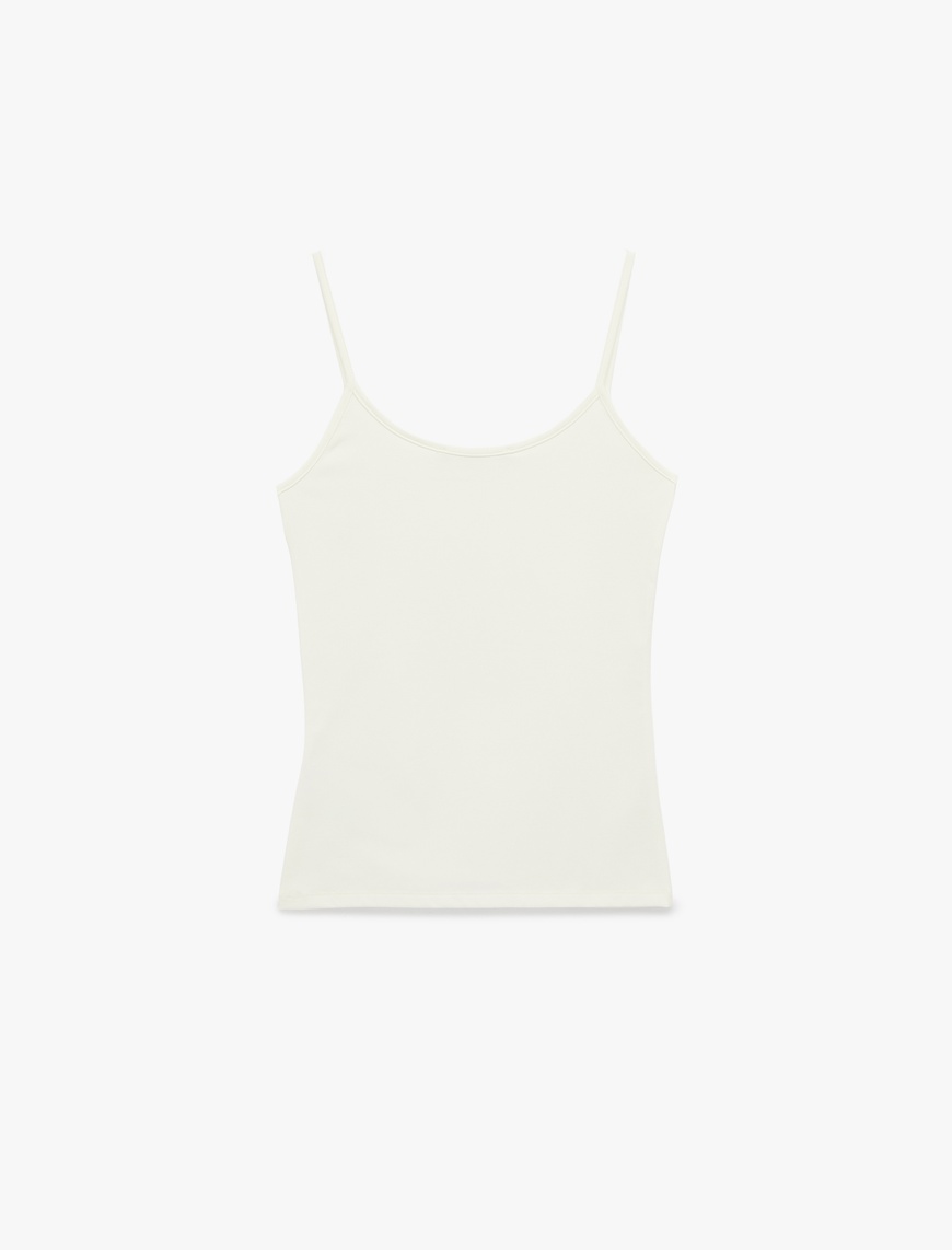 U Yaka Kolsuz Slim Fit Basic Atlet — фото 4