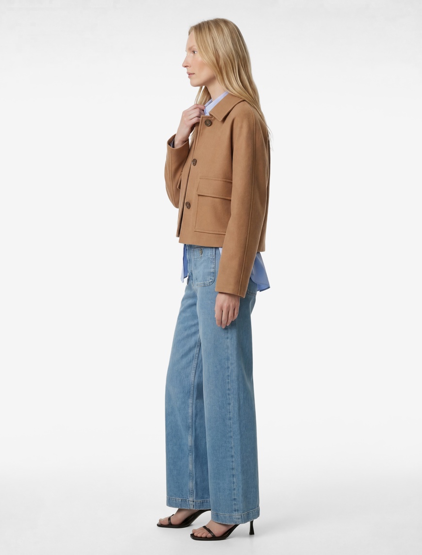Pamuklu Cepli Normal Bel Culotte Pantolon - Culotte Jeans — фото 2